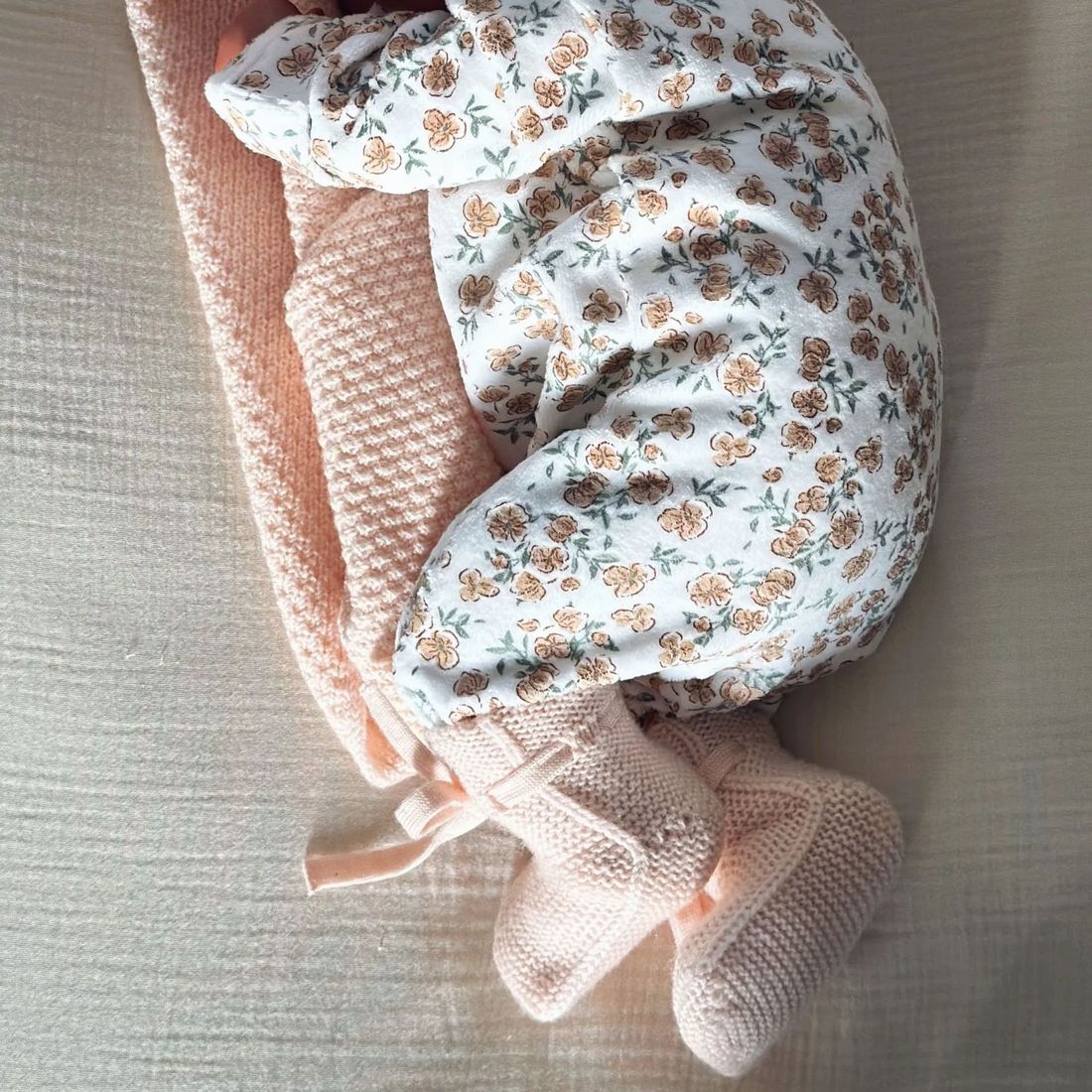 Pyjama bébé velours - Californian poppy (Bonjour Little) - Image 1