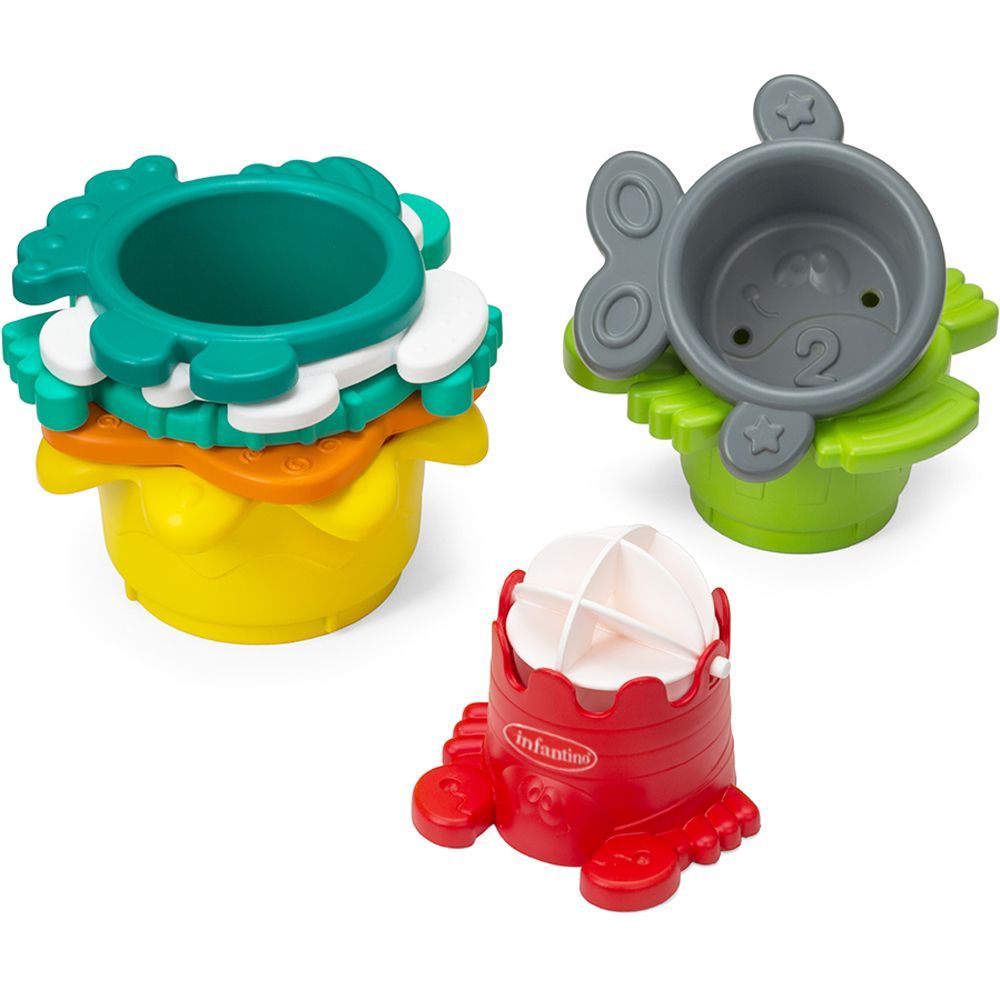 Jouet de bain gobelets gigogne (8 pièces) (Infantino) - Image 6