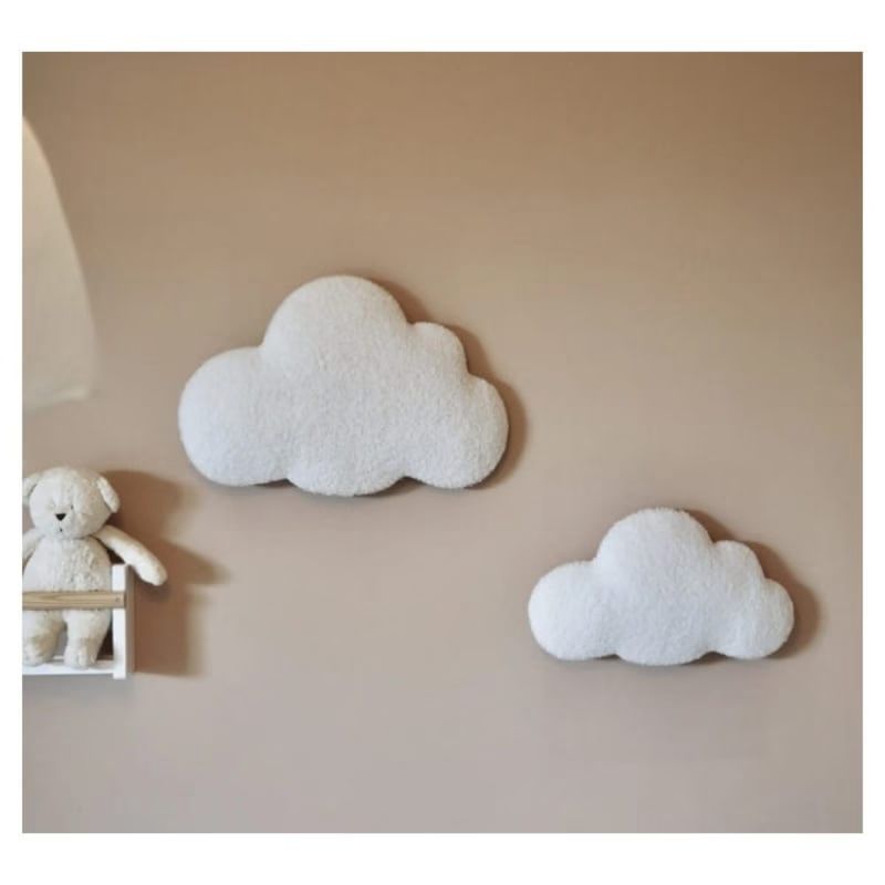 Décoration murale petit nuage en bouclé sans led (Little Loua) - Image 1
