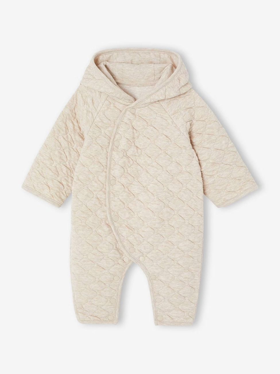 Combipilote bébé en jersey beige chiné (Vertbaudet) - Image 3