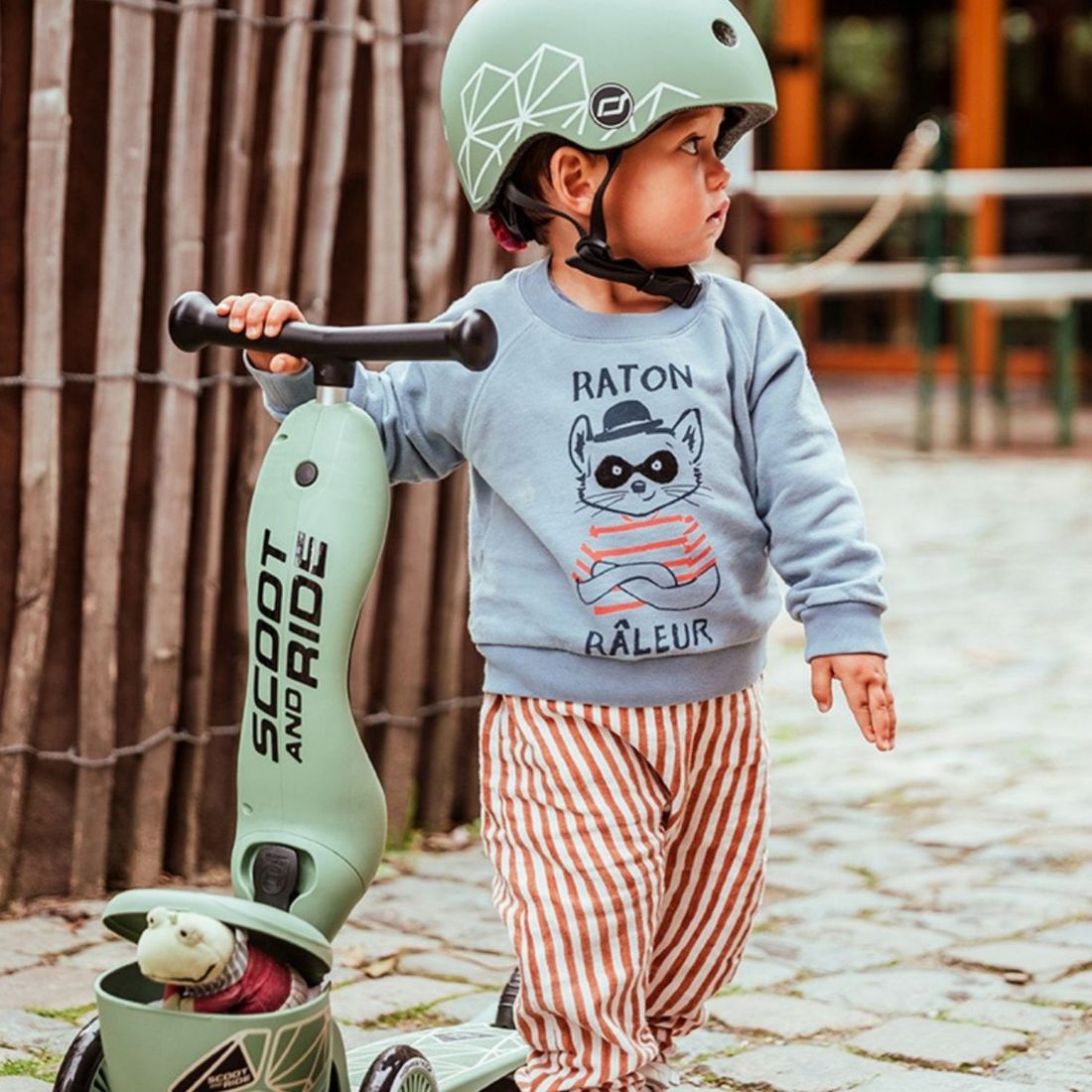 Porteur évolutif en Highwaykick 1 Lifestyle Green Lines (Scoot And Ride) - Image 3