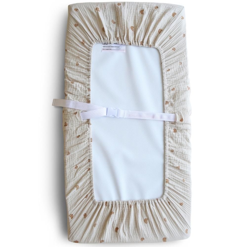 Housse de matelas à langer en coton bio Rainbows (72 x 48 cm) (Mushie) - Image 6