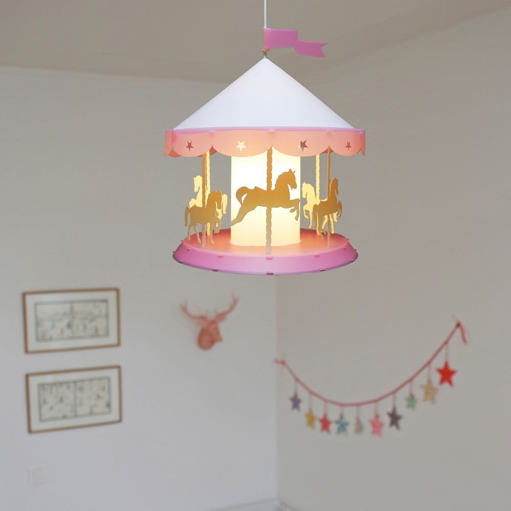 Suspension enfants Manège Rose 36cm (R&M Coudert) - Image 1