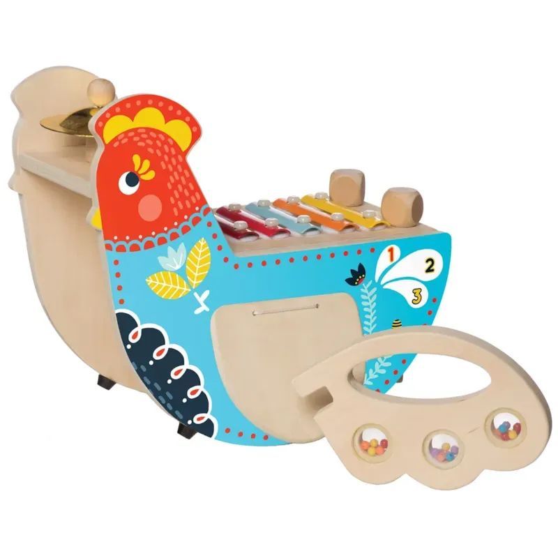 Poule musicale en bois (Manhattan Toy) - Image 2