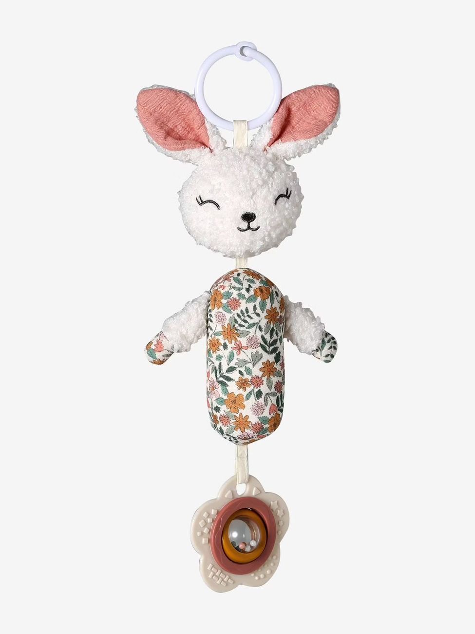 Hochet d'éveil à suspendre lapin rétro flower (Vertbaudet) - Image 1