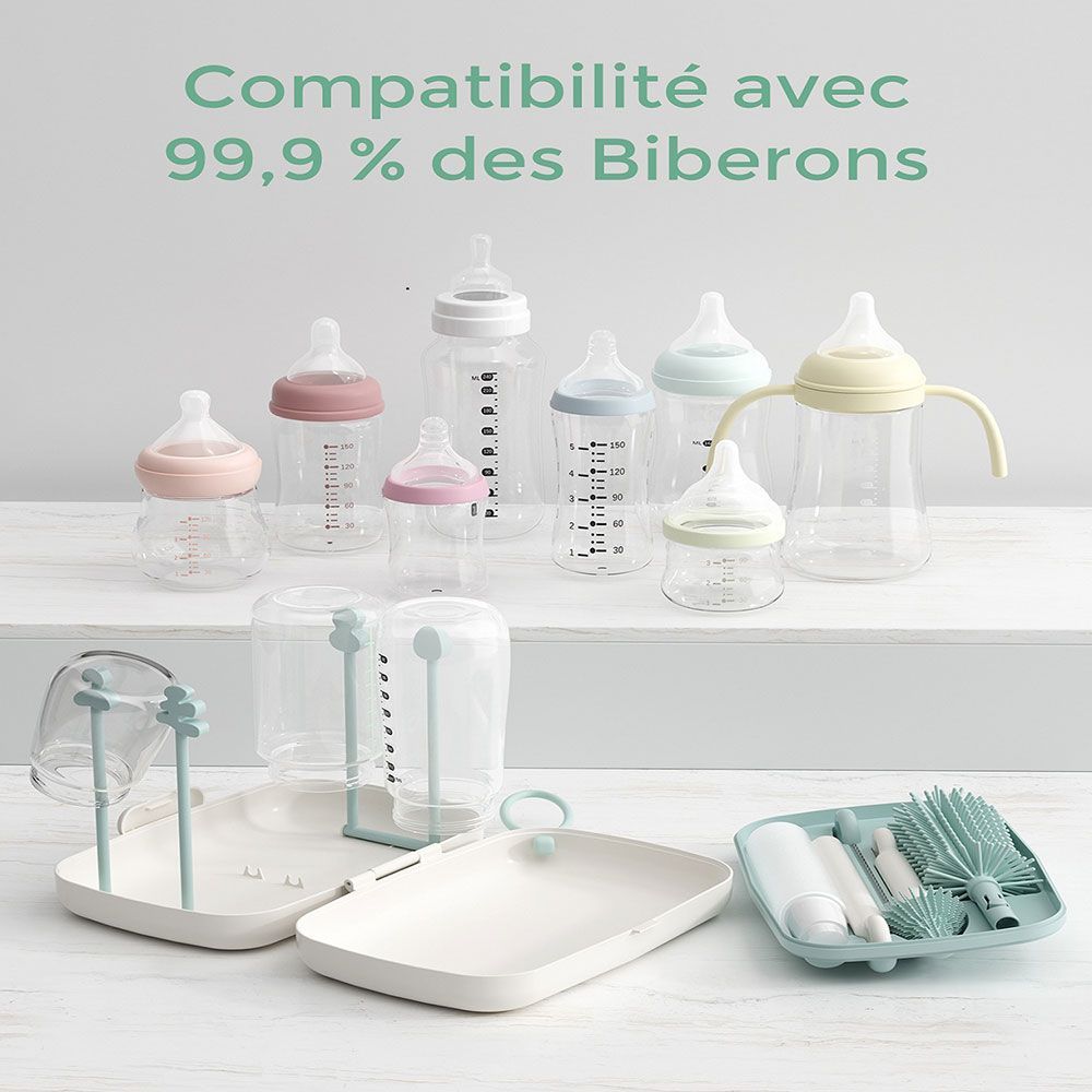 Set de brosses de nettoyage de biberons 7-en-1 portable (Momcozy) - Image 1