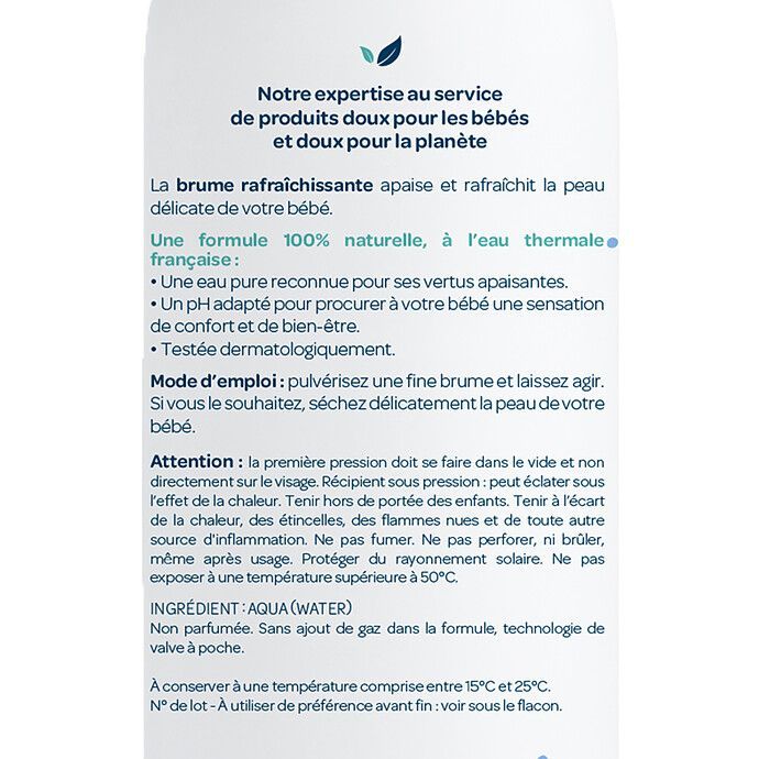 Brume à l'Eau Thermale - 150 ml (Biolane) - Image 3