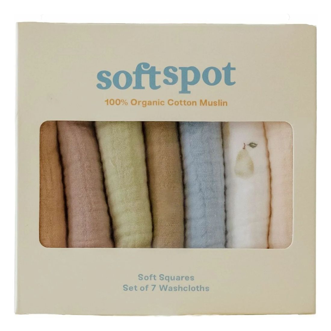 Soft Spot - Serviettes Pear en coton bio - Set de 7 (Soft Spot) - Image 1