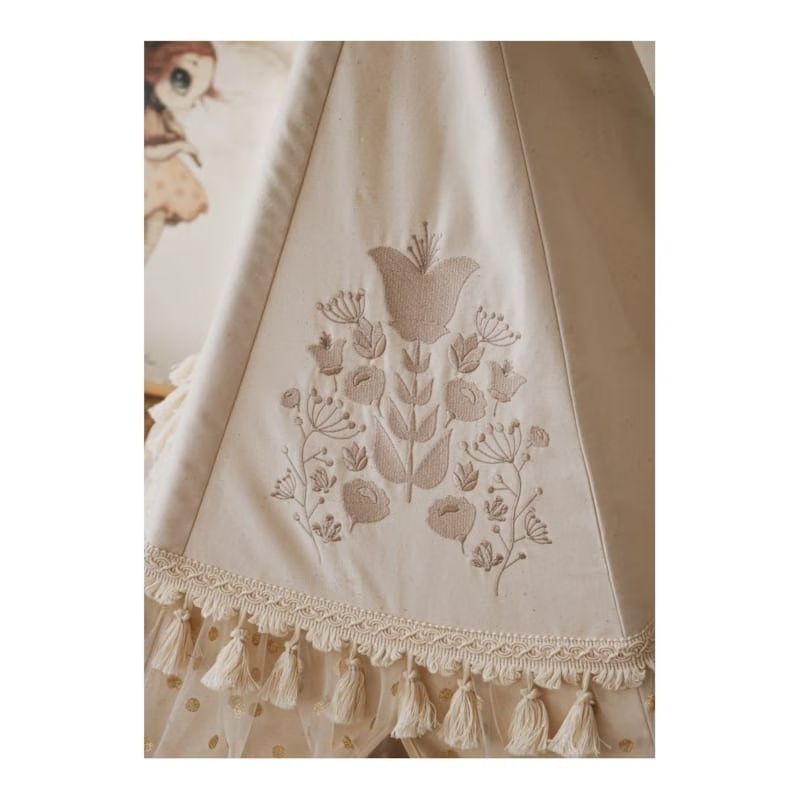Tente tipi avec franges et tapis boho ca (Moi Mili) - Image 4