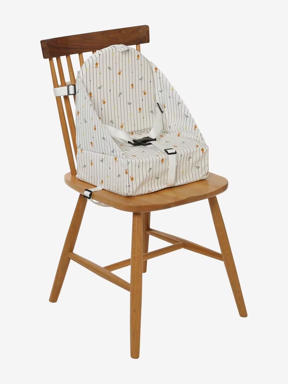 Rehausseur de chaise rayé blanc (Vertbaudet) - Image 1