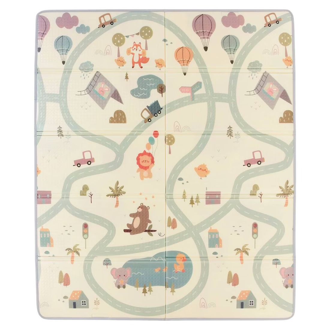 Grand Tapis D'éveil Réversible Voitures / Savane Circuit Petites Voitures / Ani (Tinéo) - Couverture