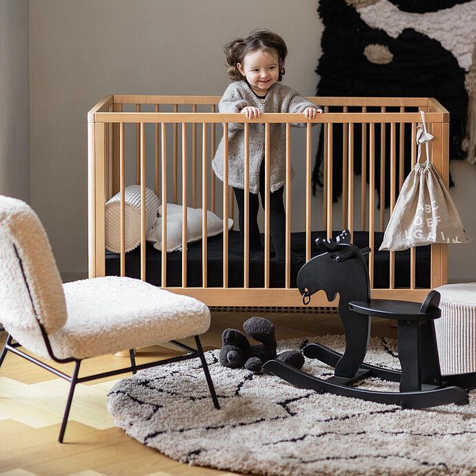 Lit Bébé Evolutif Nox Bois Naturel - 60 x 120 cm (Karl & Fric) - Image 2