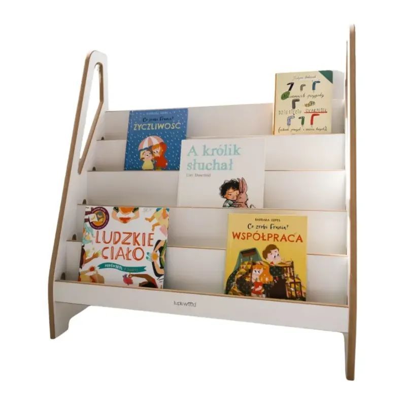 Bibliothèque montessori l84cm pour enfant en bois blanc (Tupti.wood) - Image 1