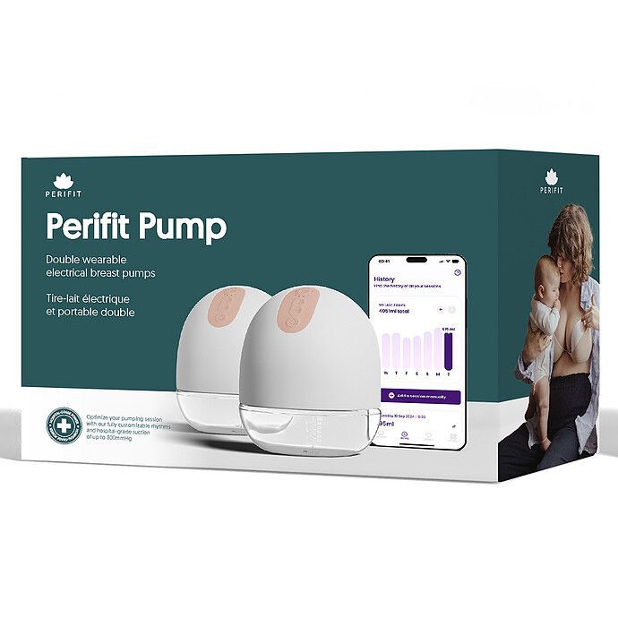 Tire-lait Perifit Pump Double - Téterelle 18 mm (Perifit) - Image 3