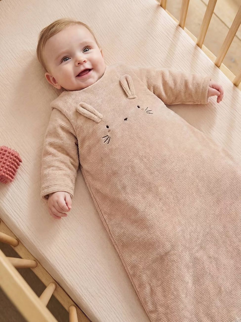Gigoteuse bébé velours côtelé beige (Vertbaudet) - Couverture