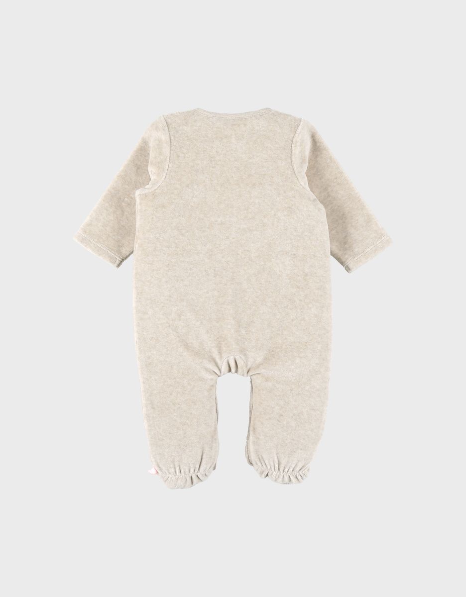 Pyjama en velours beige brodé – Orso (Noukie's) - Image 2