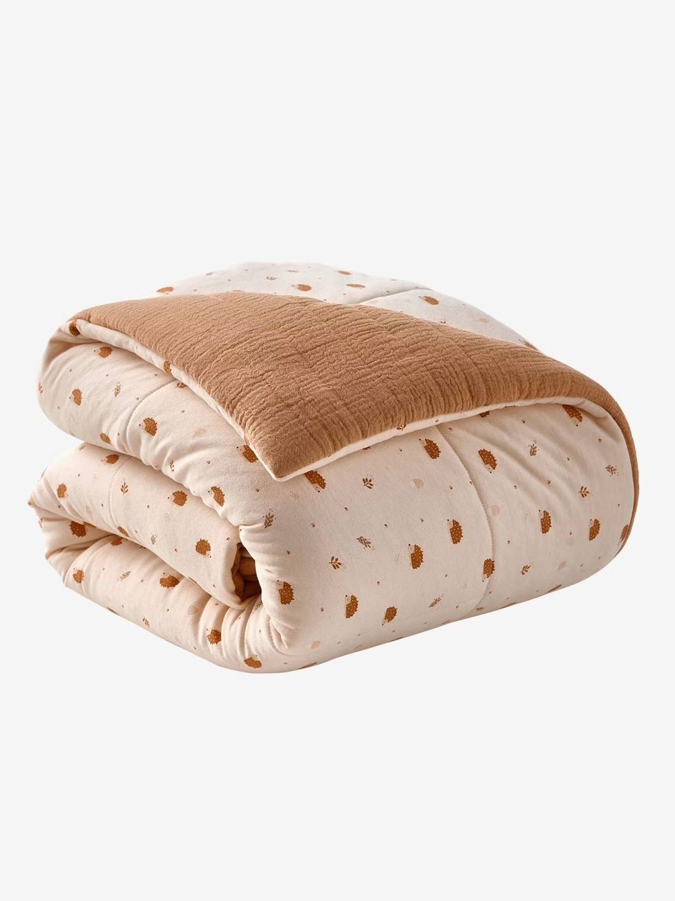 Couverture / Fond de parc HÉRISSON beige imprimé (Vertbaudet) - Couverture