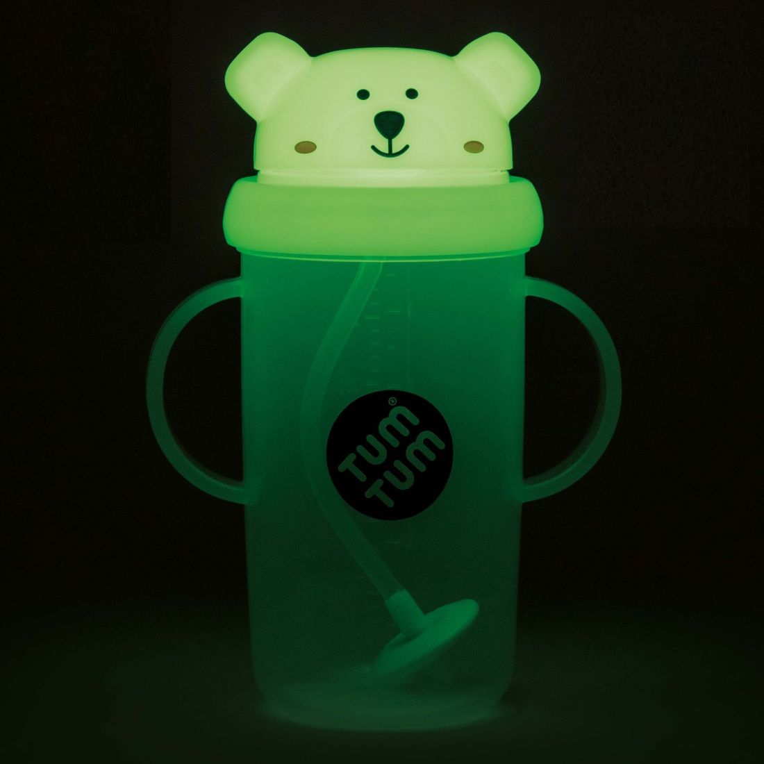 Tasse antifuite avec paille lestée Ours phosphorescente (300 ml) - Reconditionné (Tum Tum) - Image 3