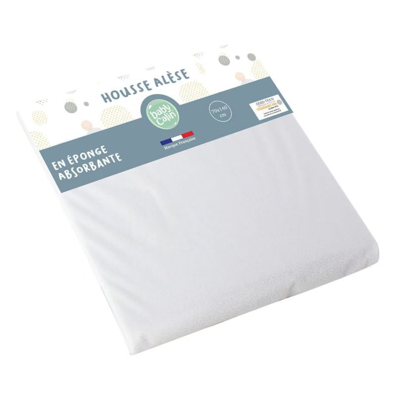 Protège matelas bébé 70x140 cm éponge - alèse pour bébé absorbante (Babycalin) - Couverture