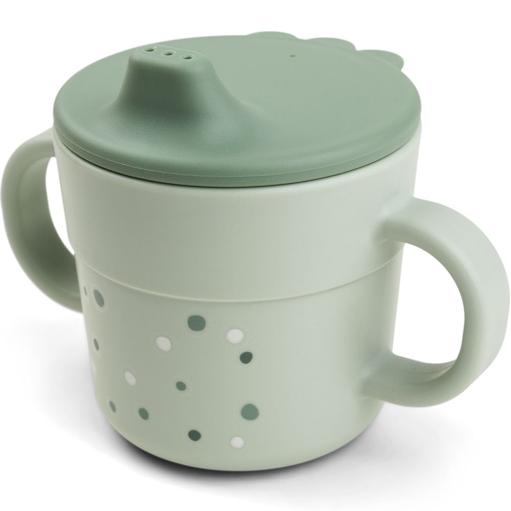 Tasse d'apprentissage Happy dots Vert (Done by deer) - Image 1