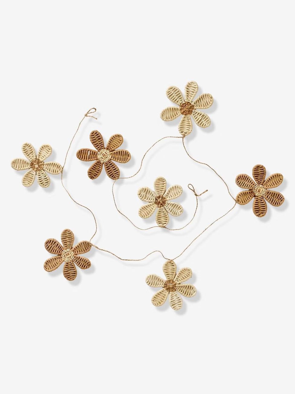 Guirlande fleurs rotin beige (Vertbaudet) - Image 2