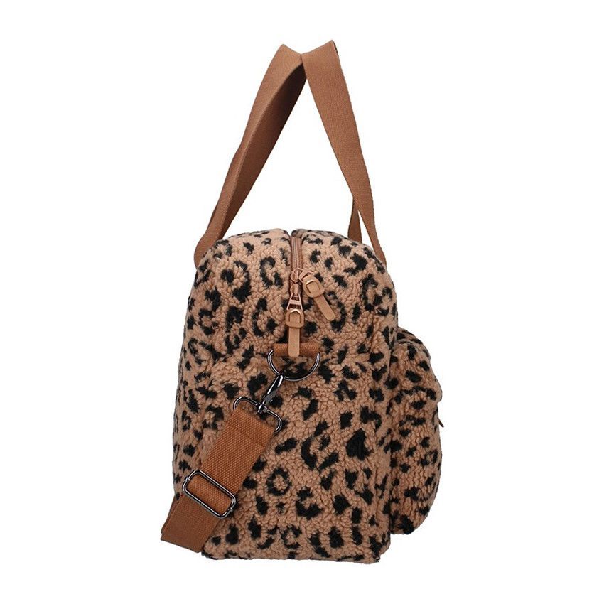 Sac à langer Sherpa Léopard Caramel - Marron (Kidzroom) - Image 4