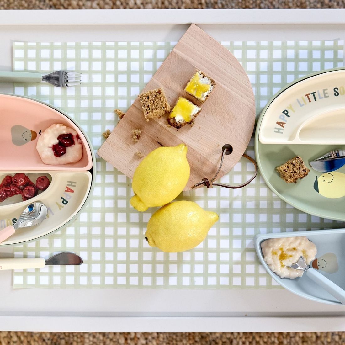 Assiette à compartiments en silicone Citron (Lassig) - Image 3