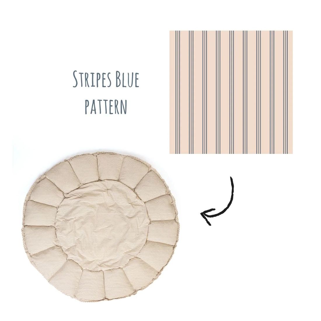 organic babymat & cocoon-stripes blue (Play & Go) - Image 3