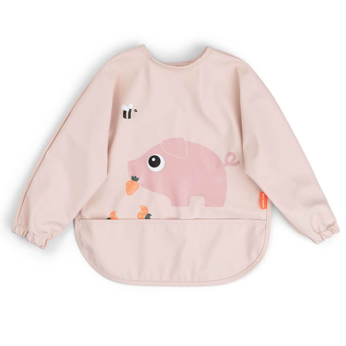 Bavoir à manches avec poche Tiny farm Rose (Done by deer) - Couverture