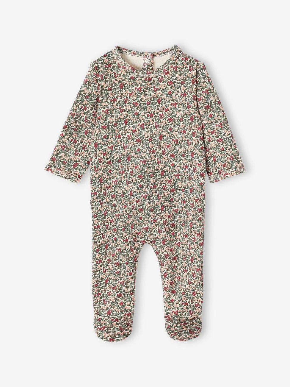 Lot de 2 pyjamas bébé fille en molleton vert sauge (Vertbaudet) - Image 2