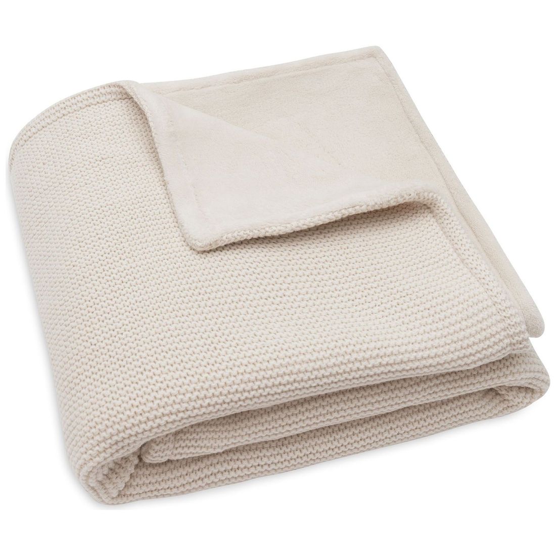 Couverture en polaire Basic Knit Oatmeal (75 x 100 cm) (Jollein) - Couverture