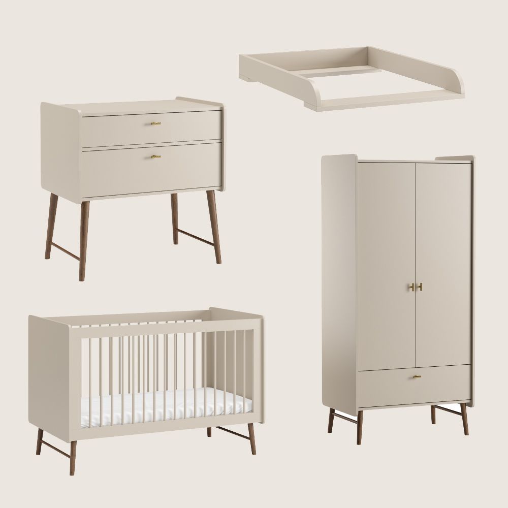 Petite Amélie | Lit bébé évolutif Roseau | Panneau de particules et hêtre | Avoine | 70x140 cm | De la naissance à 4 ans | Design danois (Petite Amélie) - Image 6