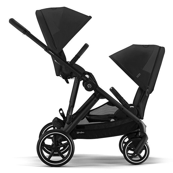 Poussette Double Gazelle S Châssis Black - Moon Black (Cybex) - Image 2
