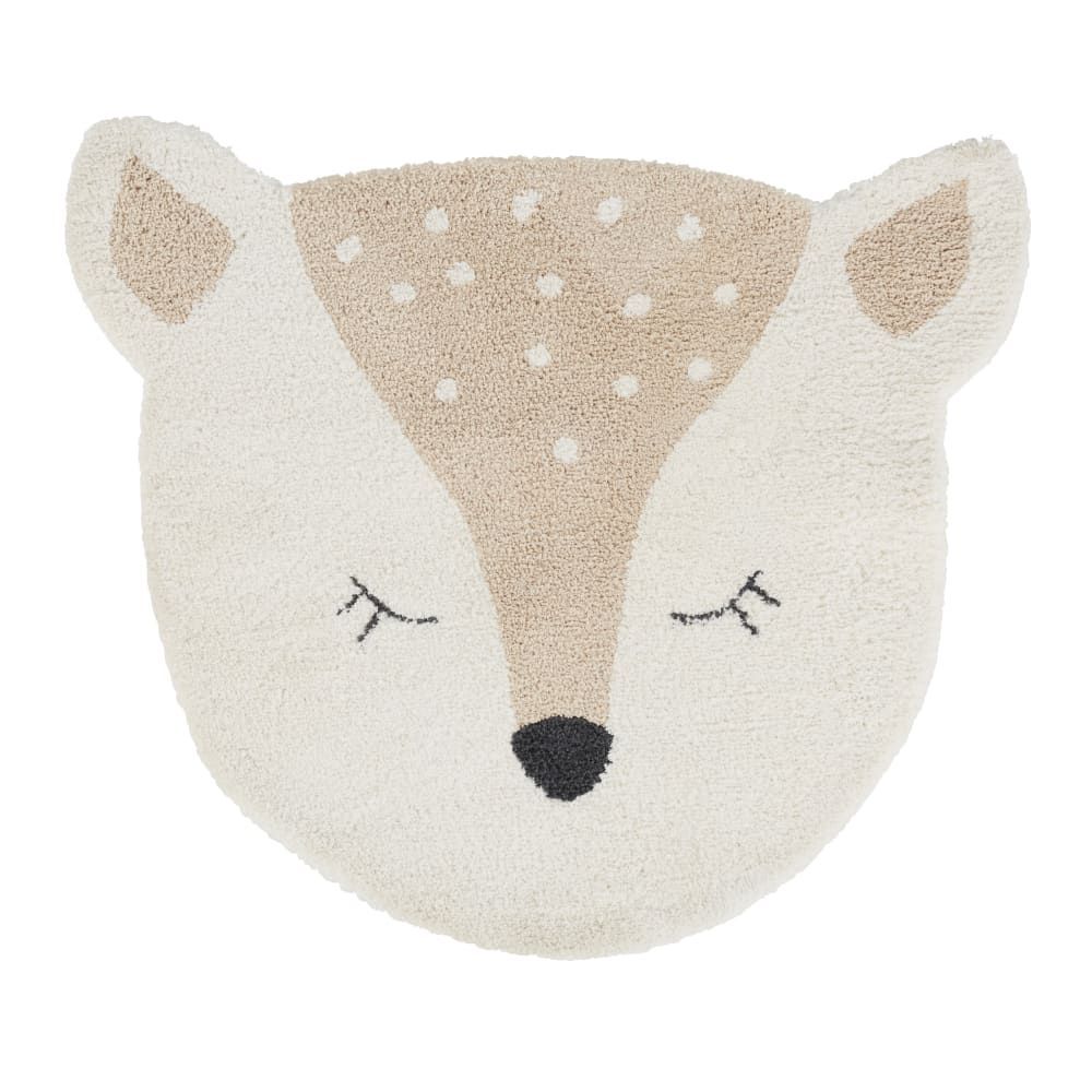 Tapis enfant biche tufté beige 90x100 (Maisons du Monde) - Image 1