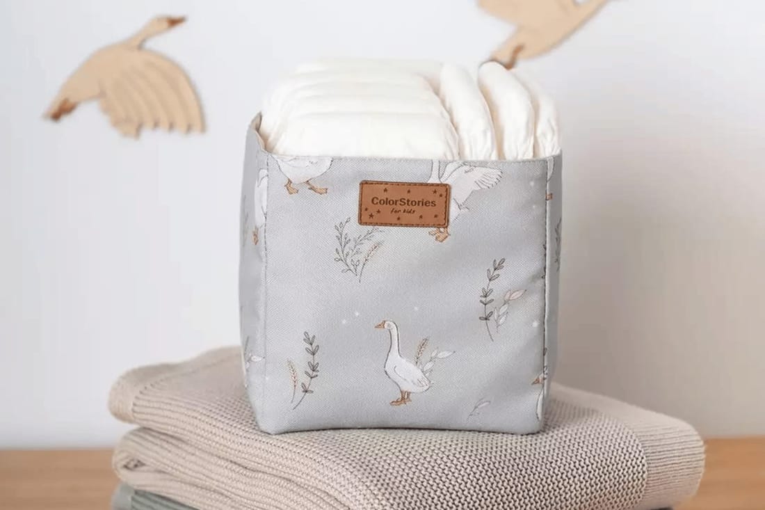 Mon Lit Cabane - - Panier de Toilette Happy Goose Olive S -