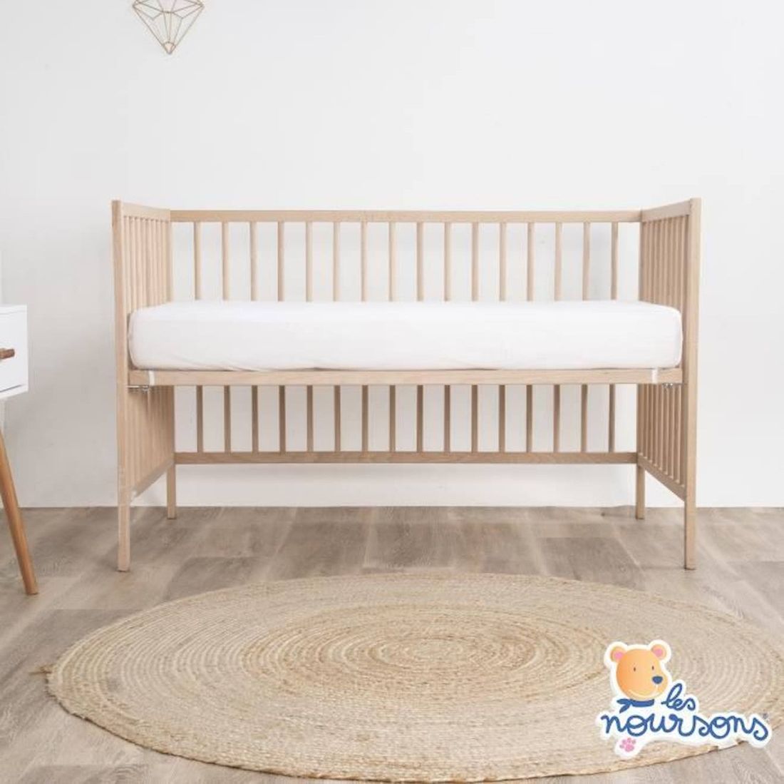Protège Matelas Bébé Anti Acariens - Alèse Imperméable Blanc (Les Noursons) - Couverture