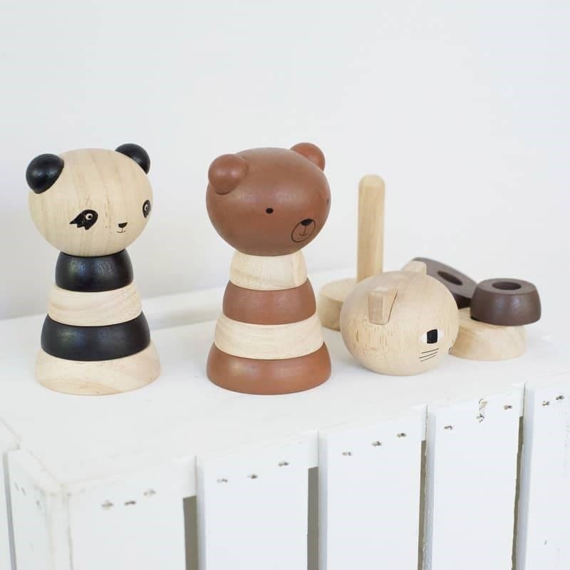 Wee gallery tour à empiler chat - bois - (WEE GALLERY) - Couverture