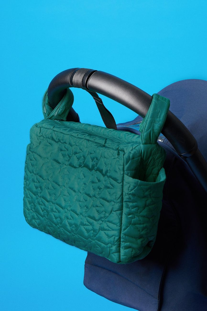 SAC ORGANISATEUR POUR POUSSETTE NYLON MATELASSÉ OISEAUX (26 paradis) - Couverture