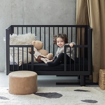 Lit Bébé Evolutif Nox Noir Satin - 60 x 120 cm (Karl & Fric) - Couverture