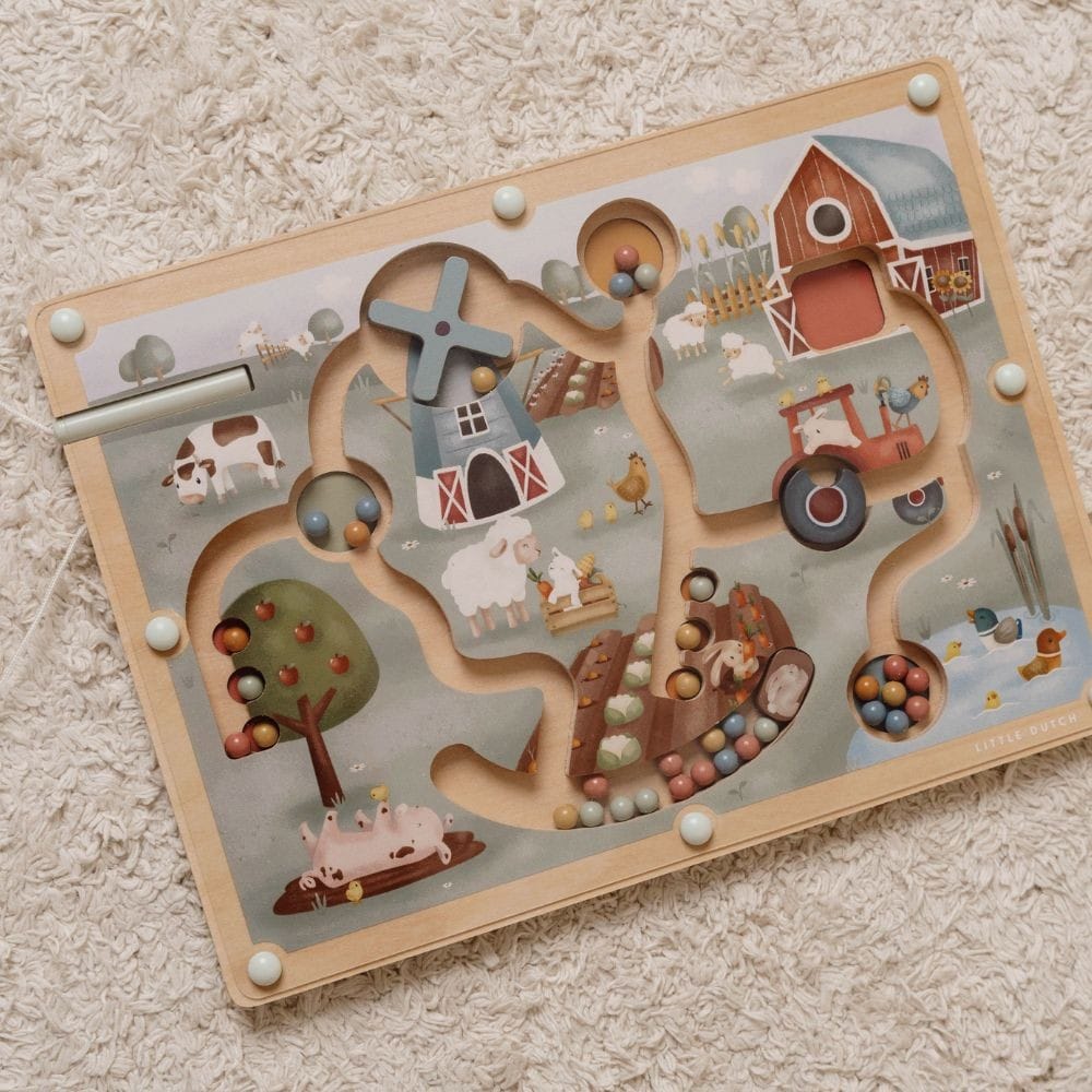 Little Dutch - Labyrinthe magnétique en bois FSC - Little Farm (Little Dutch) - Couverture