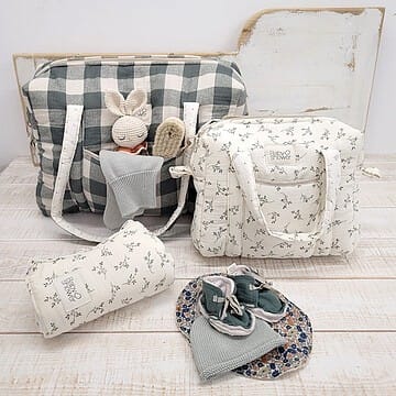 Matelas à Langer Nomade Knot - Olive Bloom (Babyshower) - Couverture