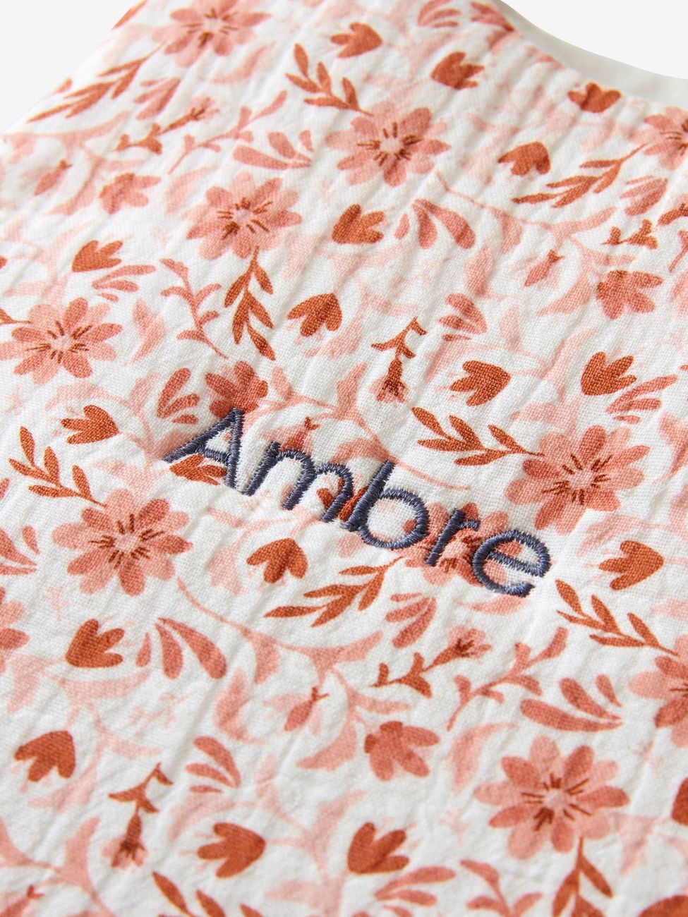 Gigoteuse personnalisable en gaze de coton HAPPY BOHÈME rose imprimé (Vertbaudet) - Couverture