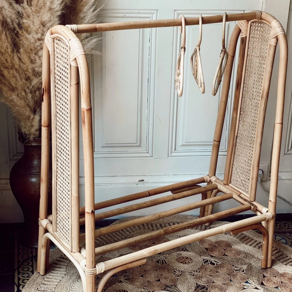 Portant à vêtements enfant en rotin (Terracotta) - Couverture