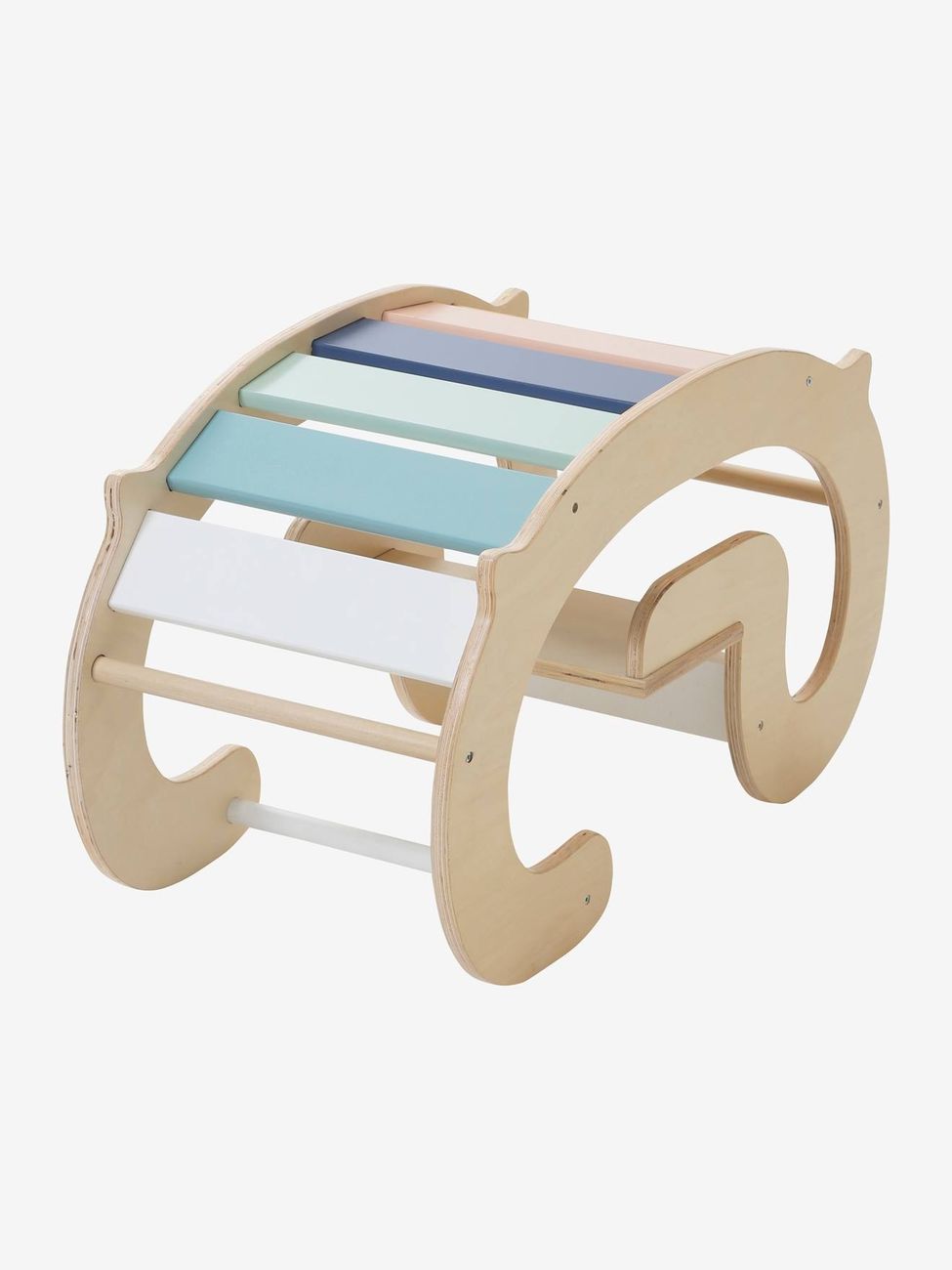 Bascule d'intérieur en bois FSC® beige moyen uni avec decor (Vertbaudet) - Couverture