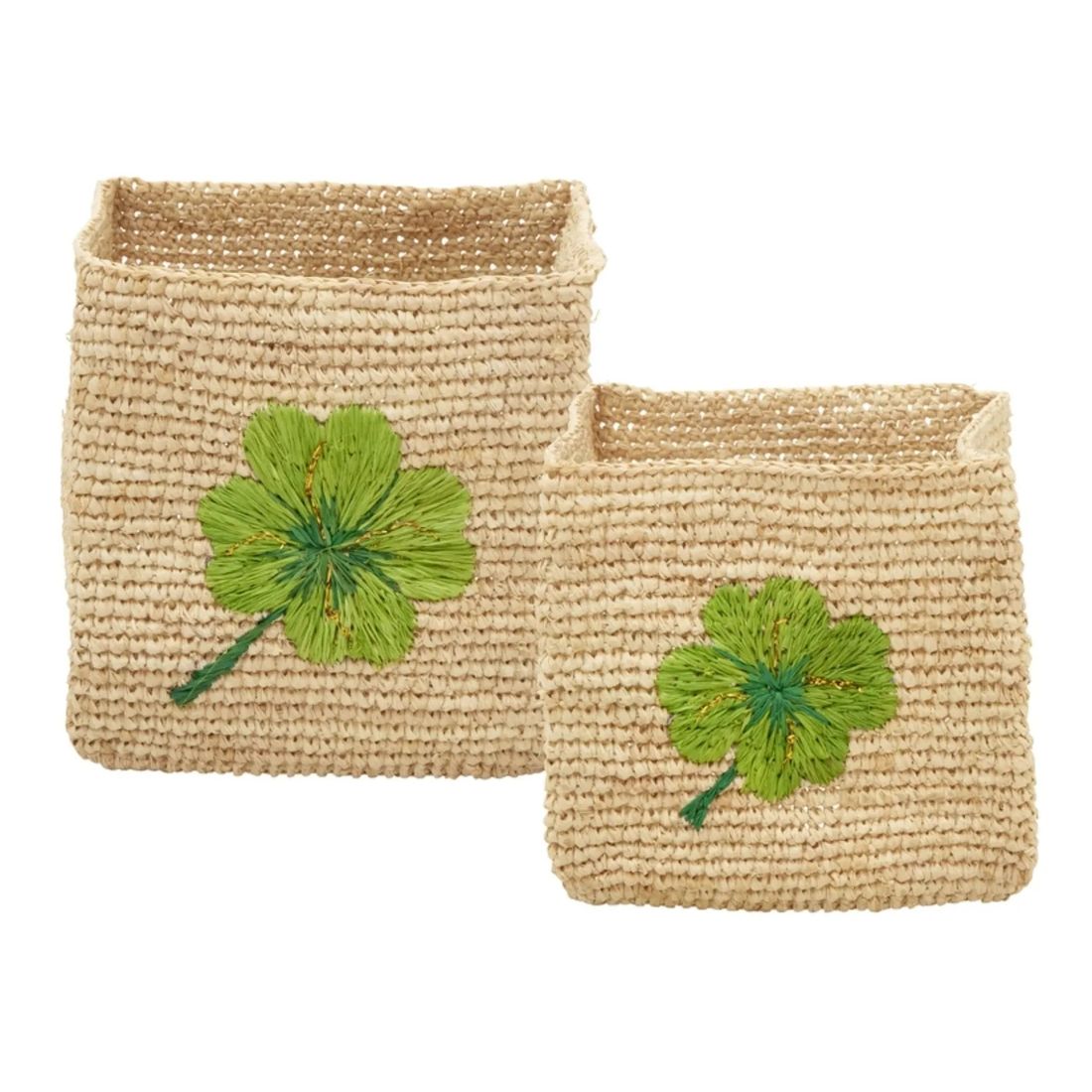 Rice - Paniers de rangement Trèfle - Set de 2 (Rice) - Couverture