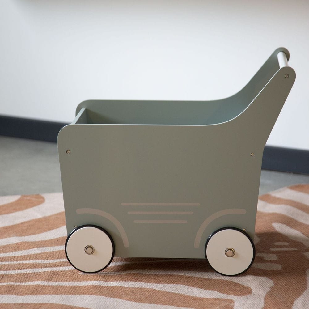 Chariot de marche en bois mint blue (Childhome) - Couverture