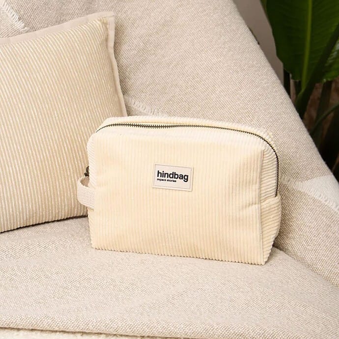 Hindbag - Trousse de Toilette Léon - Velours Beige