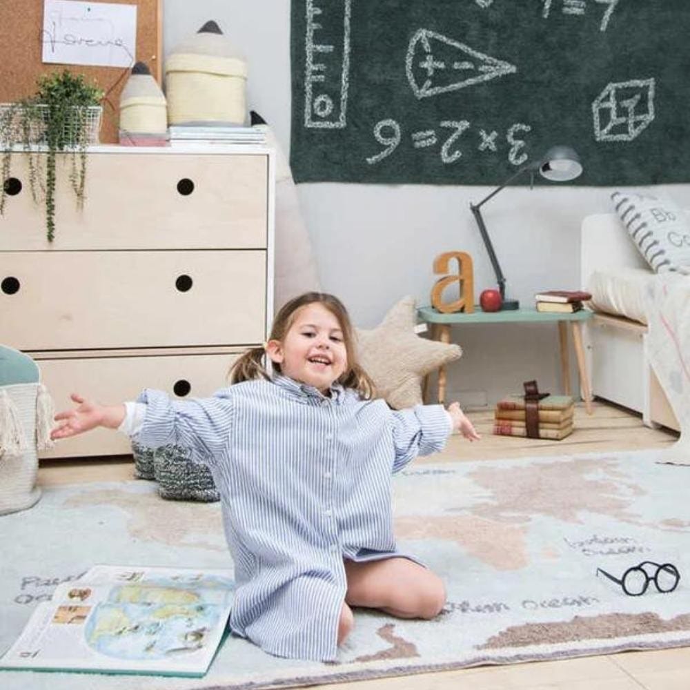 Tapis lavable carte du monde (140 x 200 cm) (Lorena Canals) - Couverture