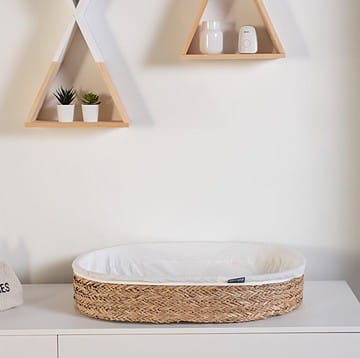 Panier À Langer Jonc De Mer Naturel/blanc (Childhome) - Couverture