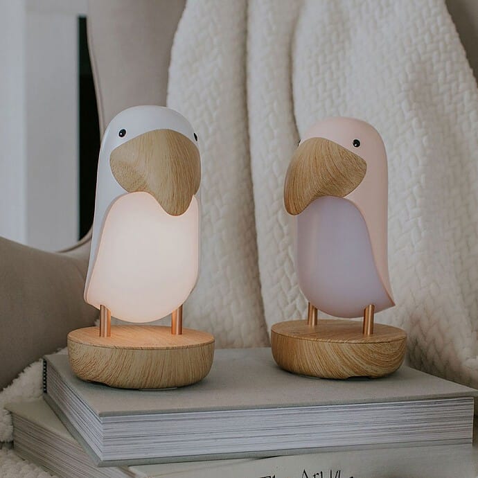 Veilleuse Et Enceinte Bluetooth Toucan Blanc, Marron (mary's) - Couverture